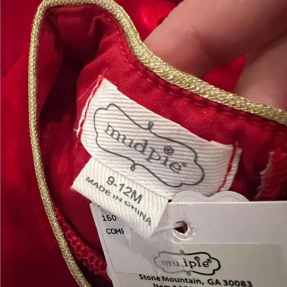 NWT Mud Pie Girls Ruffle Velvet Dress - Picture 5 of 5